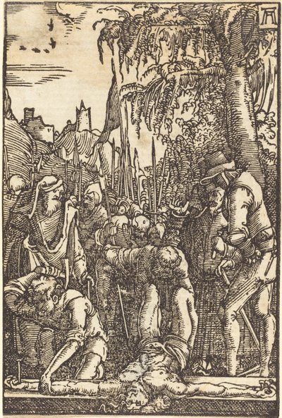 Kristus spikad på korset av Albrecht Altdorfer
