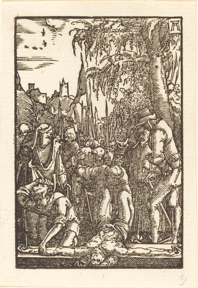 Kristus spikad på korset av Albrecht Altdorfer