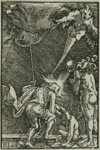 Kristus i Limbo, från Syndafallet och människans återlösning av Albrecht Altdorfer