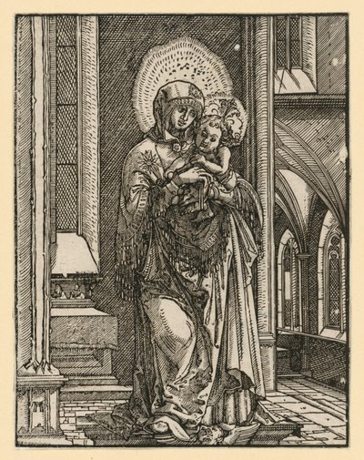 ”Den vackra Maria från Regensburg” i kyrkan av Albrecht Altdorfer