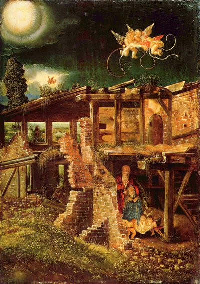 Tyska: Die Geburt Christi Kristi födelse av Albrecht Altdorfer