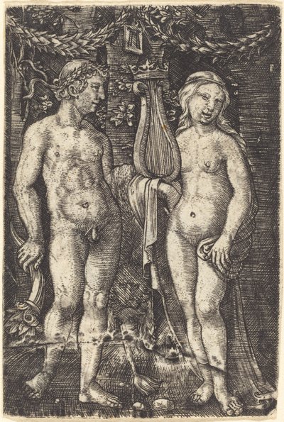 Herkules och en musa av Albrecht Altdorfer