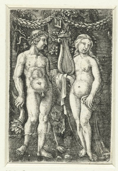 Herkules och en musa av Albrecht Altdorfer