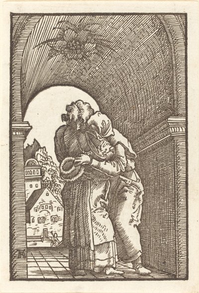 Joachim omfamnar Anna av Albrecht Altdorfer