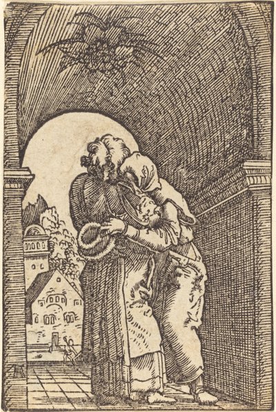Joachim omfamnar Anna av Albrecht Altdorfer