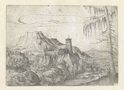 Landskap med stort slott av Albrecht Altdorfer