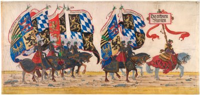 The German Princes - Verk av Albrecht Altdorfer (cirka 1480-1538), penna, bläck och akvarell, cirka 1515 - Albertina, Wien (Österrike) av Albrecht Altdorfer