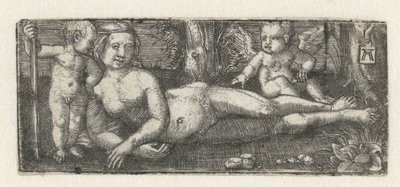 Liggande Venus med två putti av Albrecht Altdorfer