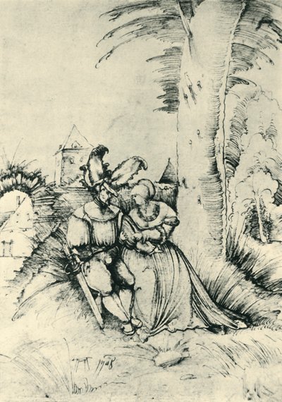 Älskare, 1508, 1943. av Albrecht Altdorfer