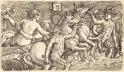 Älskare ledda av Seagods på Triumph av Albrecht Altdorfer