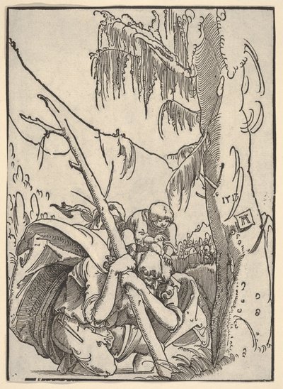 Sankt Kristoffer bär Kristusbarnet av Albrecht Altdorfer