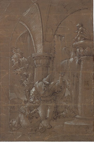 Den heliga Katarina av Alexandria vägrar att dyrka idolen (?) av Albrecht Altdorfer