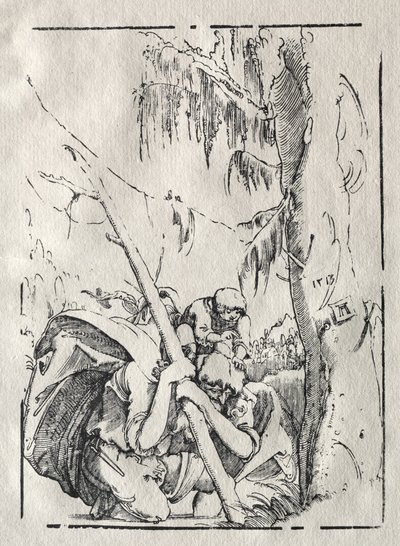 St. Christopher korsar vattnet med Kristus på sina axlar av Albrecht Altdorfer
