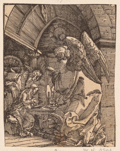 Bebådelsen, 1513. av Albrecht Altdorfer