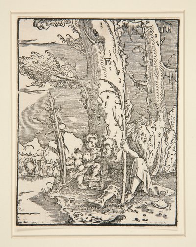 The Child Jesus with St. Christopher, från serien The Fall and Redemption of Man av Albrecht Altdorfer