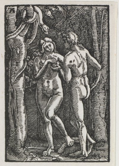 Människans fall och återlösning: Adam och Eva äter den förbjudna frukten, ca. 1513. av Albrecht Altdorfer