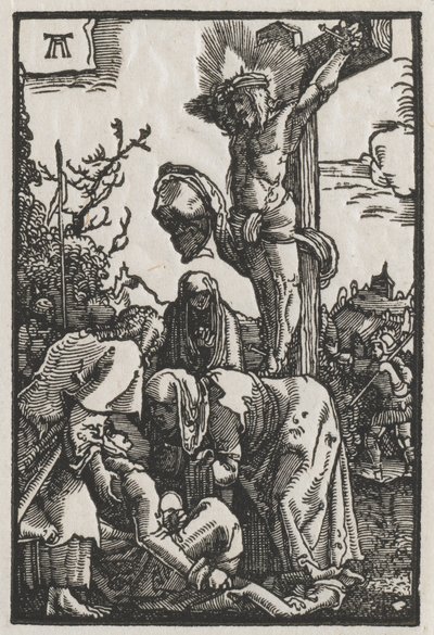 Människans fall och återlösning: Kristus på korset av Albrecht Altdorfer