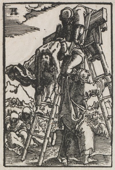 Människans fall och återlösning: Nedstigning från korset, ca. 1515. av Albrecht Altdorfer
