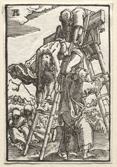 Människans fall och återlösning: Nedstigning från korset, ca. 1515. av Albrecht Altdorfer