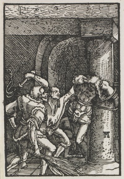 Människans fall och återlösning: Kristi flagellation av Albrecht Altdorfer