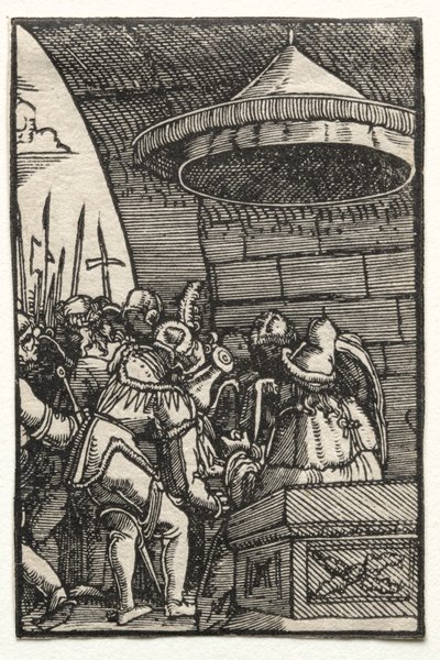 Människans fall och återlösning: Pilatus tvättar sina händer, ca. 1515. av Albrecht Altdorfer