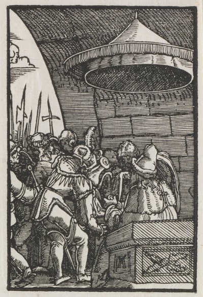 Människans fall och återlösning: Pilatus tvättar sina händer, ca. 1515. av Albrecht Altdorfer