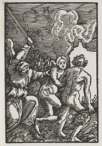 Människans fall och återlösning: Utvisningen från Eden av Albrecht Altdorfer