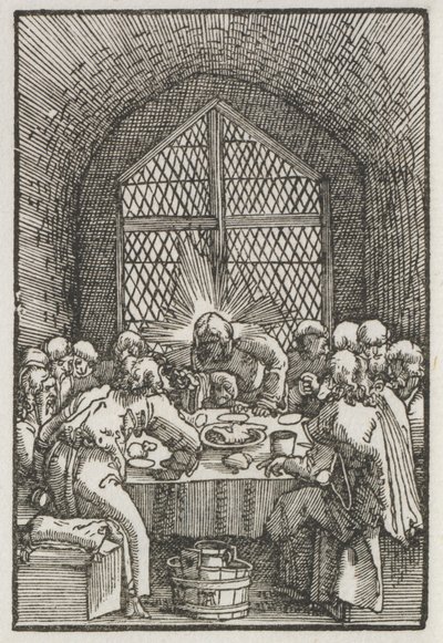 Människans fall och återlösning: Nattvarden av Albrecht Altdorfer