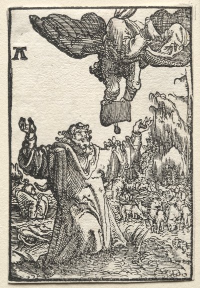 Människans fall och återlösning: ängelns budskap till Joachim, ca. 1515. av Albrecht Altdorfer