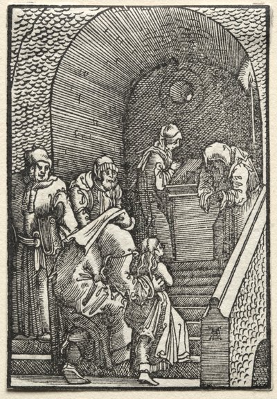 Människans fall och återlösning: Presentationen av jungfrun i templet, 1515. av Albrecht Altdorfer