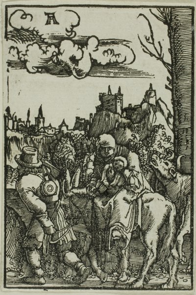 Flygningen till Egypten, från Människans fall och återlösning av Albrecht Altdorfer