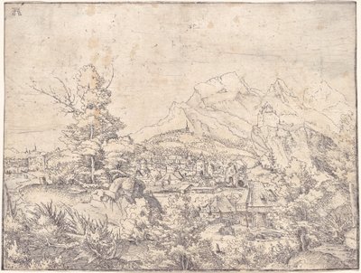 Det stora landskapet med vattenkvarnen av Albrecht Altdorfer