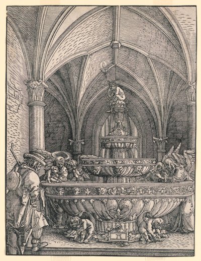 Den heliga familjen på flykt till Egypten av Albrecht Altdorfer