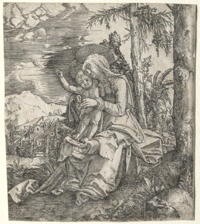 Jungfrun i ett landskap, ca. 1515. av Albrecht Altdorfer