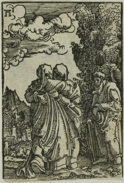 Besöket, från Människans fall och återlösning av Albrecht Altdorfer