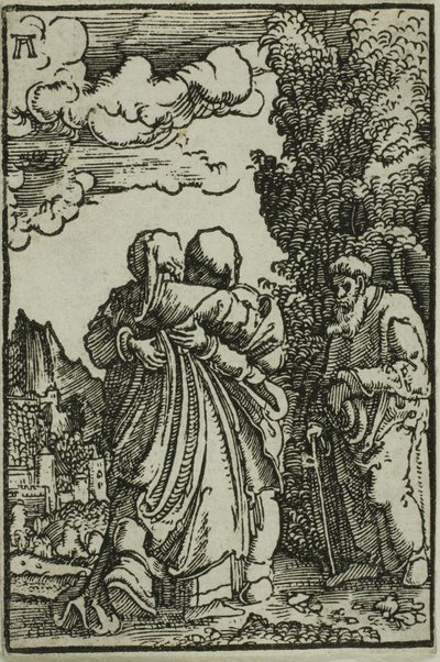 Besöket, från Människans fall och återlösning av Albrecht Altdorfer