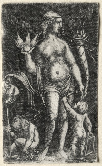 Venus mellan två amoriner, 1520. av Albrecht Altdorfer