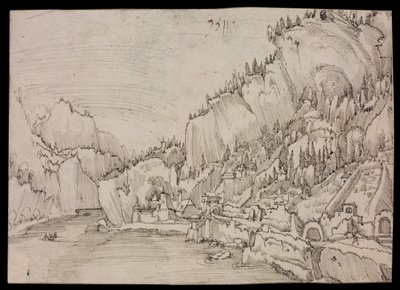 Sarmingstein vid Donau av Albrecht Altdorfer