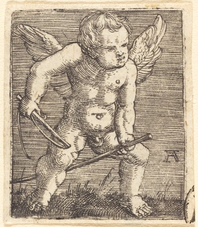 Bevingade Genii med hobbyhäst och piska av Albrecht Altdorfer