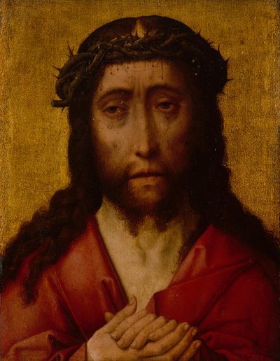Kristus sorgens man (olja på panel) av Albrecht Bouts