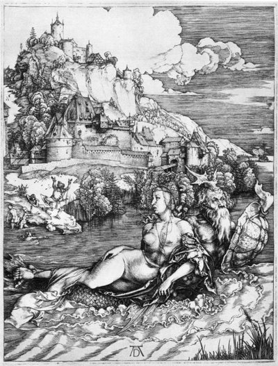 Ett sjömonster som bär bort en prinsessa, 1500, 1936 av Albrecht Dürer