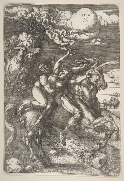 Bortförande av Proserpine.n.d. av Albrecht Dürer