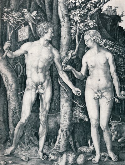 Adam och Eva, 1504 1906 av Albrecht Dürer