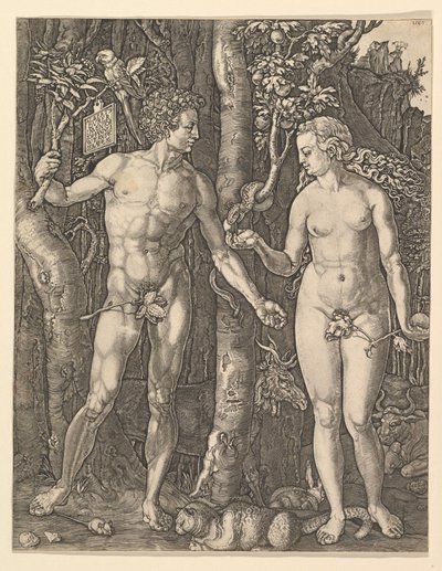 Adam och Eva, 1566. av Albrecht Dürer