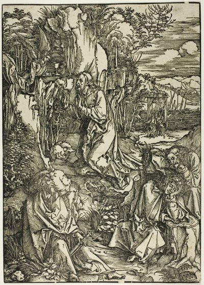 Agony in the Garden, från The Large Passion av Albrecht Dürer