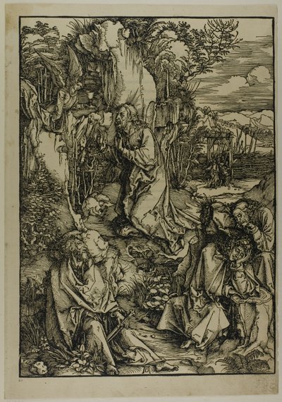 Agony in the Garden, från The Large Passion av Albrecht Dürer