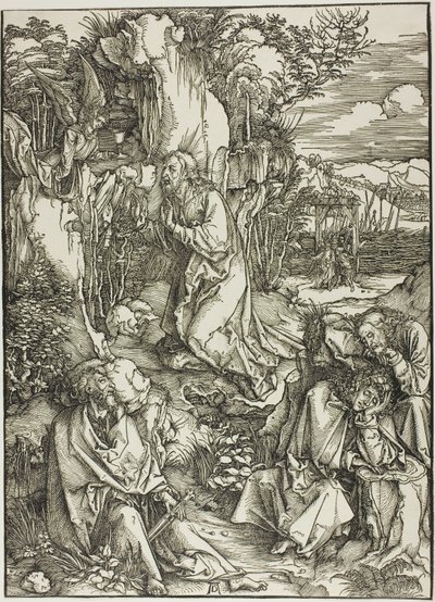 Agony in the Garden, från The Large Passion av Albrecht Dürer