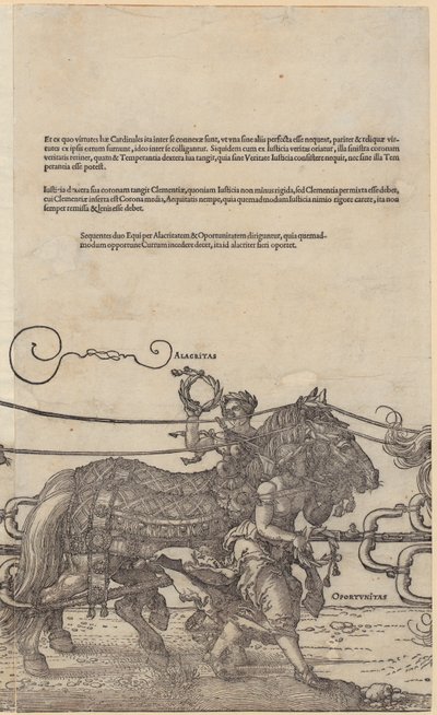 Alacritas, nummer 4 i serien ”Den stora triumfvagnen” av Albrecht Dürer