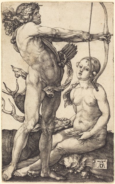 Apollo och Diana av Albrecht Dürer
