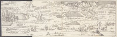 Belägringen av ett slott av Albrecht Dürer